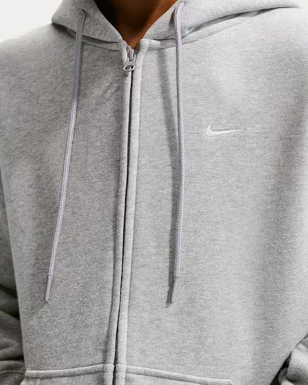 Nike Studio Fleece Dark Grey Heather / Sail Full-Zip Hoodie - 3