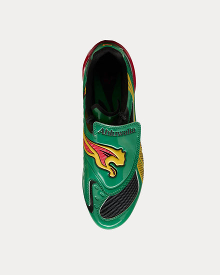 Puma x Ahluwalia V-S1 Archive Green / Yellow Sizzle / PUMA Black / Candy Apple Low Top Sneakers - 2