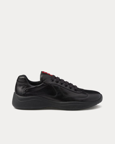 Prada America’s Cup Nappa Leather Black Low Top Sneakers