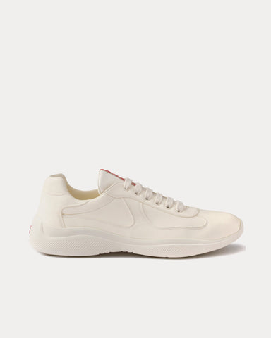 Prada America’s Cup Nappa Leather Ivory Low Top Sneakers