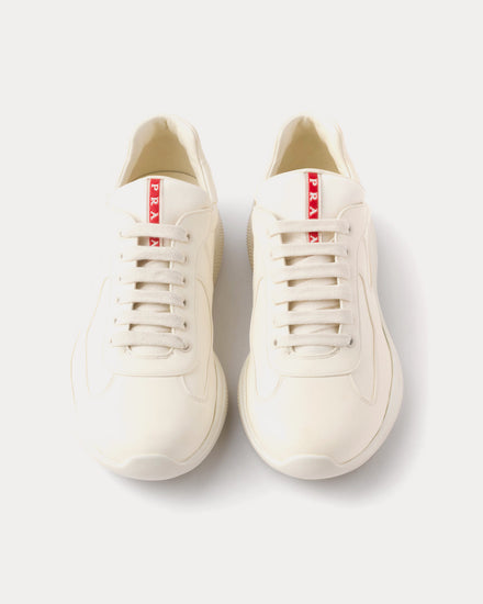 Prada America’s Cup Nappa Leather Ivory Low Top Sneakers - 2