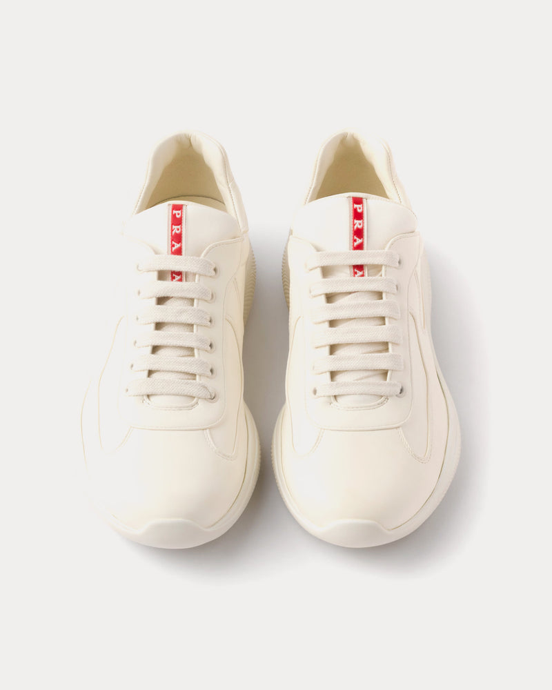 Prada America’s Cup Nappa Leather Ivory Low Top Sneakers - 2