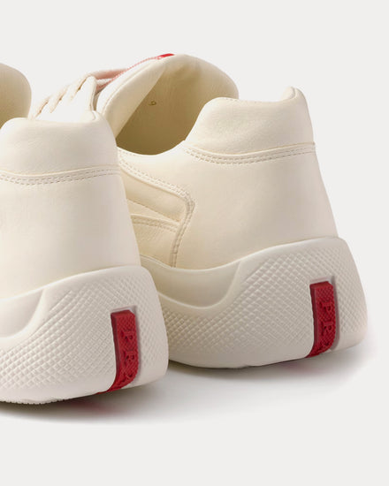 Prada America’s Cup Nappa Leather Ivory Low Top Sneakers - 5