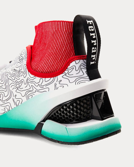Ferrari x Puma ION F Pool White / Red Slip On Sneakers - 3