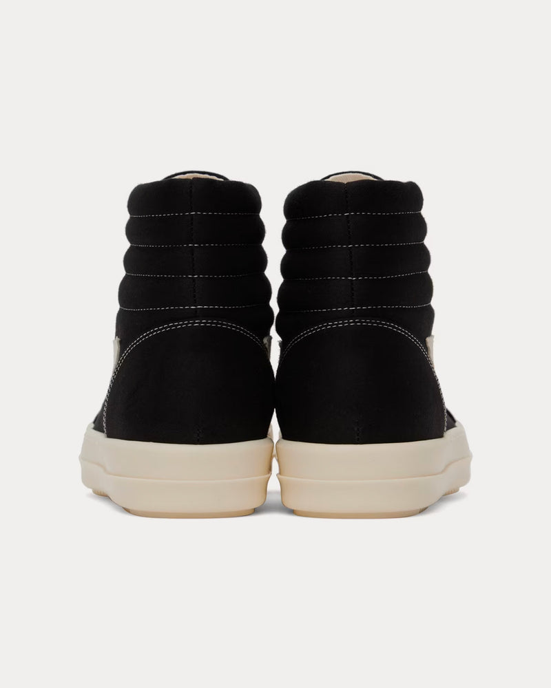 Rick Owens DRKSHDW Vintage Canvas Black / Milk / Milk High Top Sneakers - 3