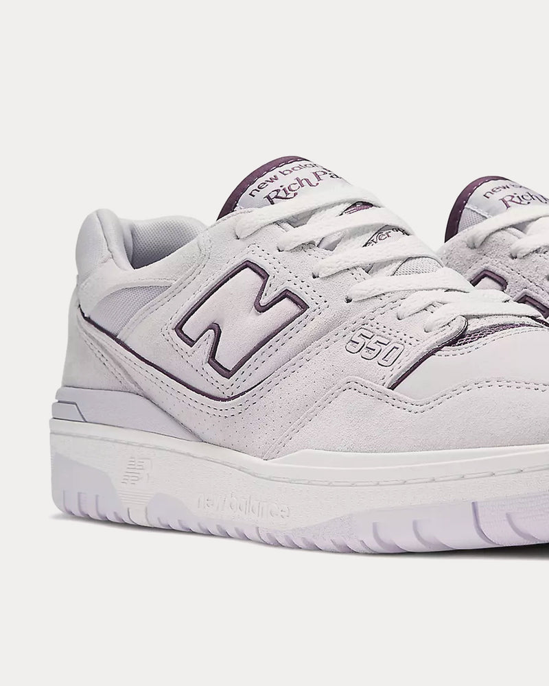 New Balance x Rich Paul 550  Grey Violet / Midnight Violet Low Top Sneakers - 5