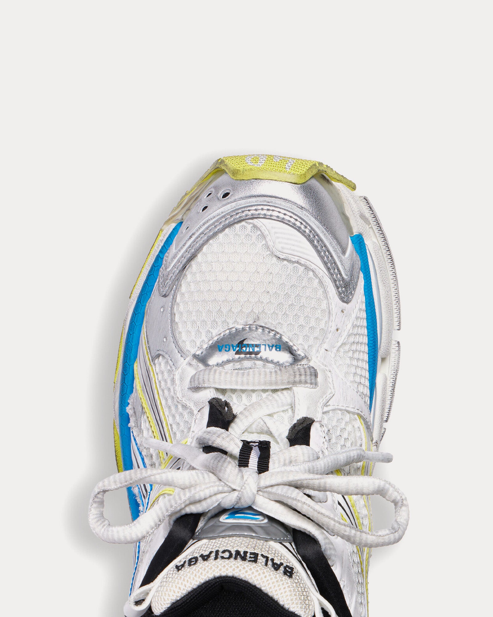 Balenciaga - Runner Mesh & Nylon White / Yellow / Blue Low Top Sneakers