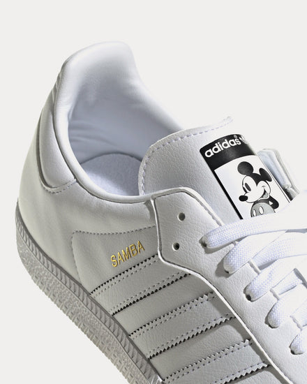 Adidas x Disney Samba Vegan Mickey Cloud White / Core Black / Gold Metallic Low Top Sneakers - 2