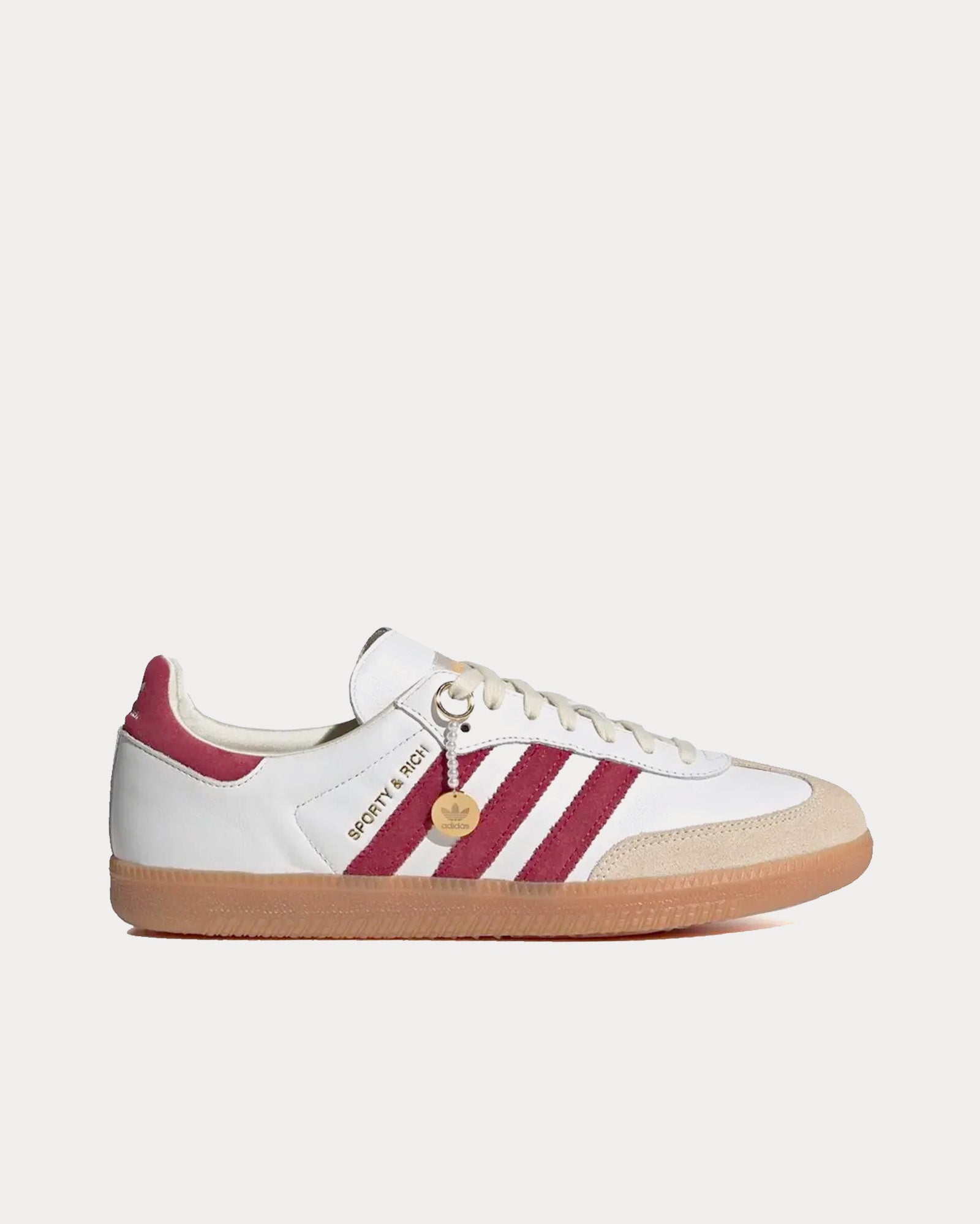Adidas x Sporty & Rich Women's Samba White / Burgundy Low Top Sneakers