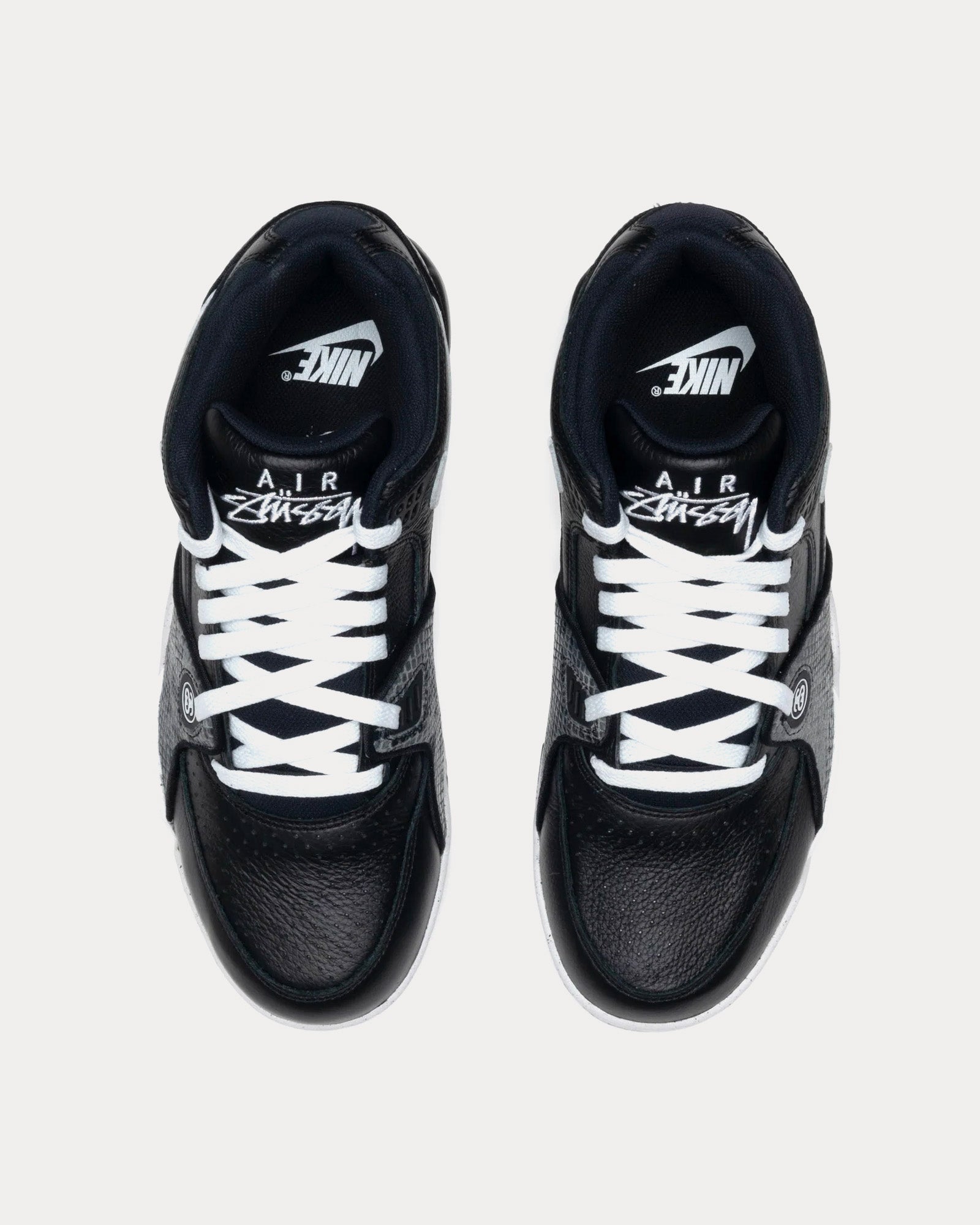 Nike x Stussy - Air Flight '89 Low Black / White / White Low Top Sneakers