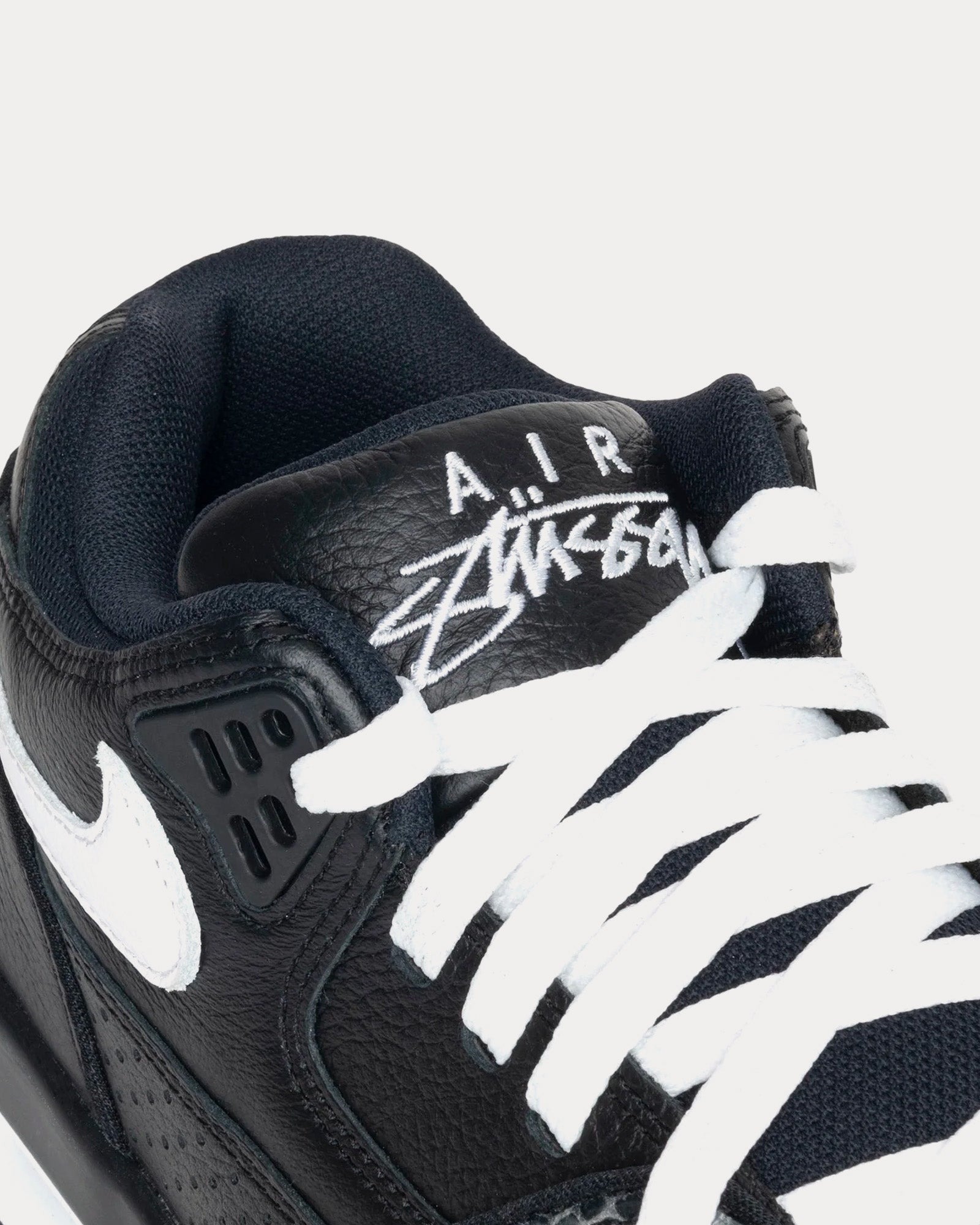 Nike x Stussy - Air Flight '89 Low Black / White / White Low Top Sneakers
