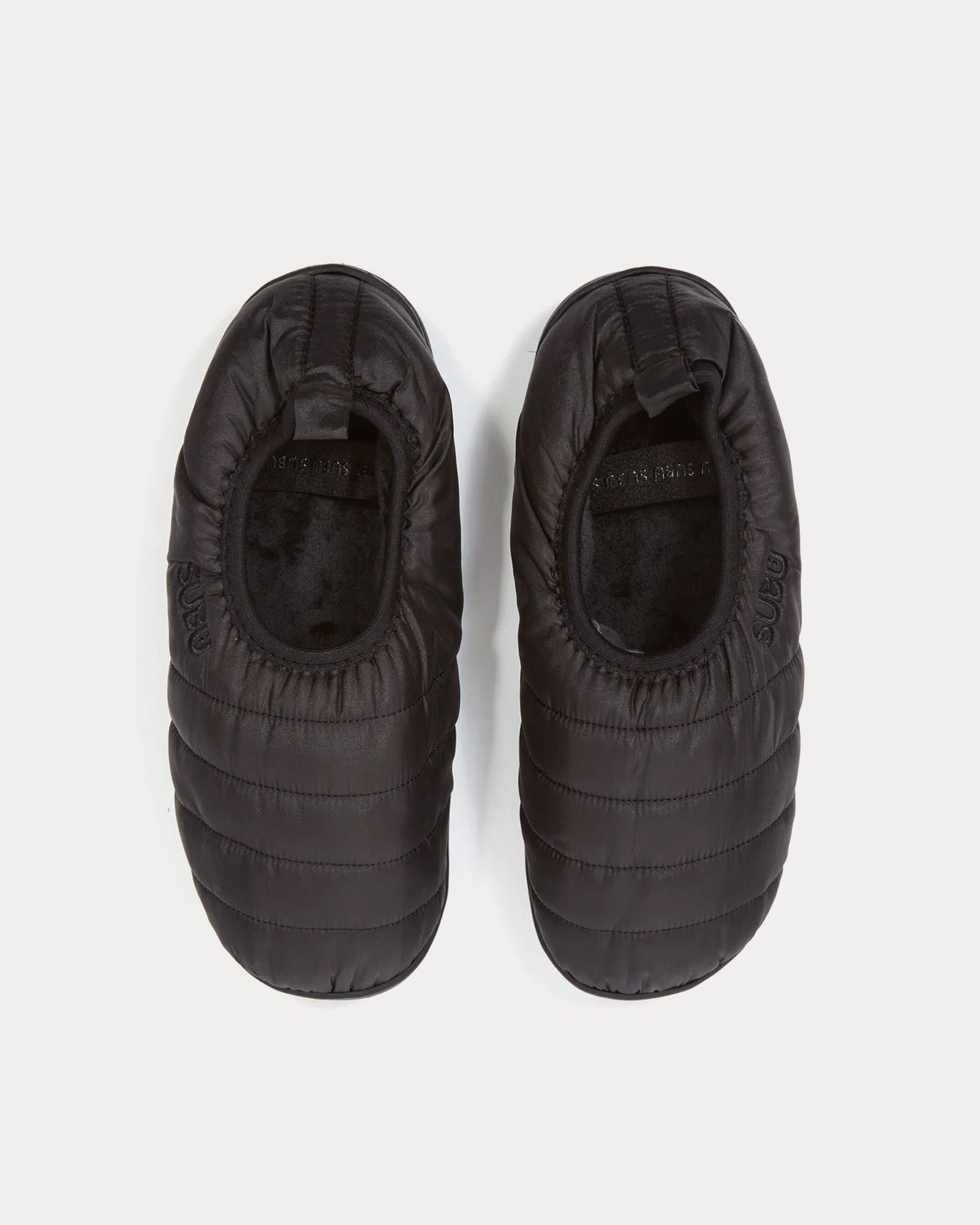 Subu - Packable Gloss Black Slippers