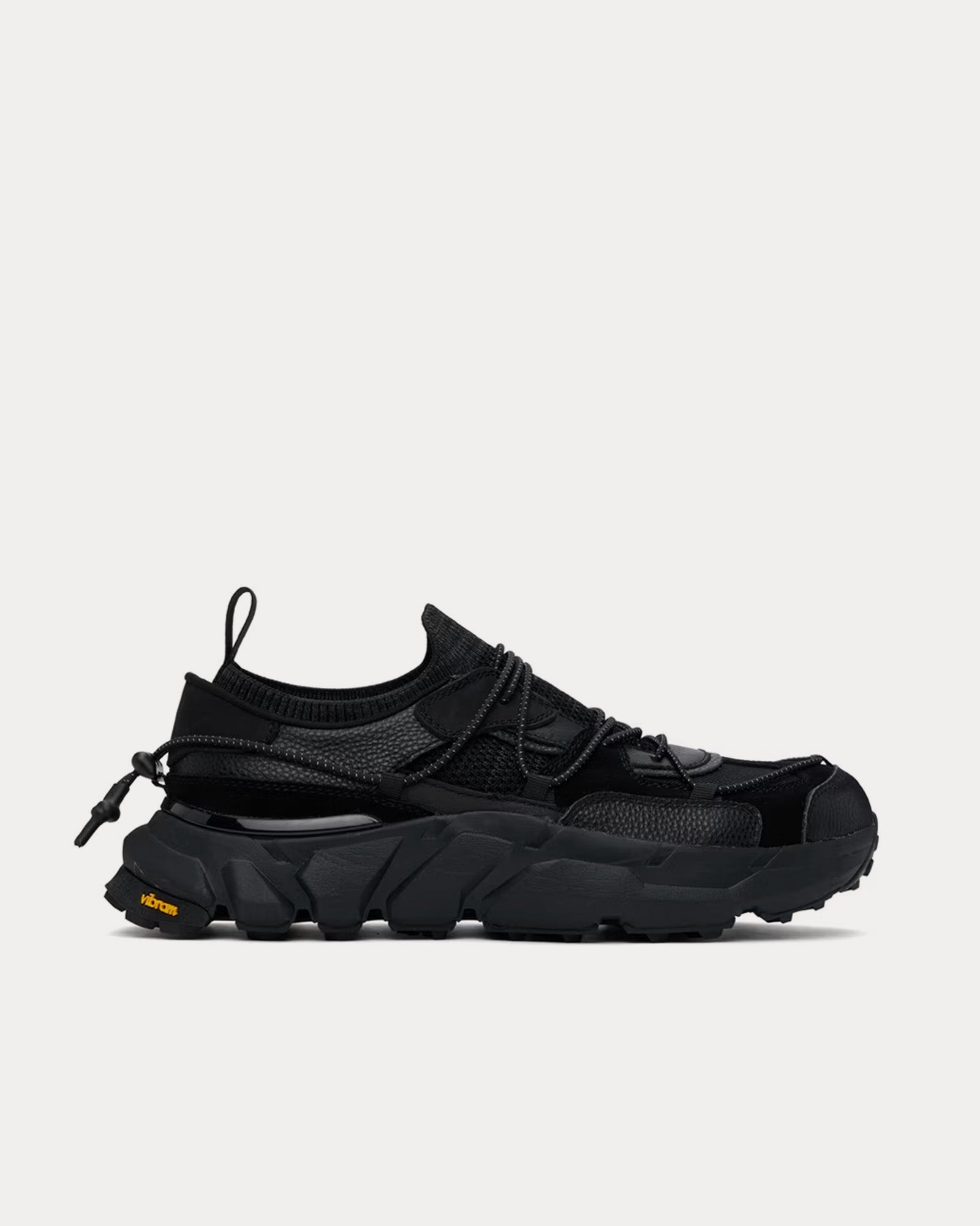 The Viridi-anne Men's Lace-Up Black Slip On Sneakers The Viridi-anne Men's Lace-Up Black Slip On Sneakers