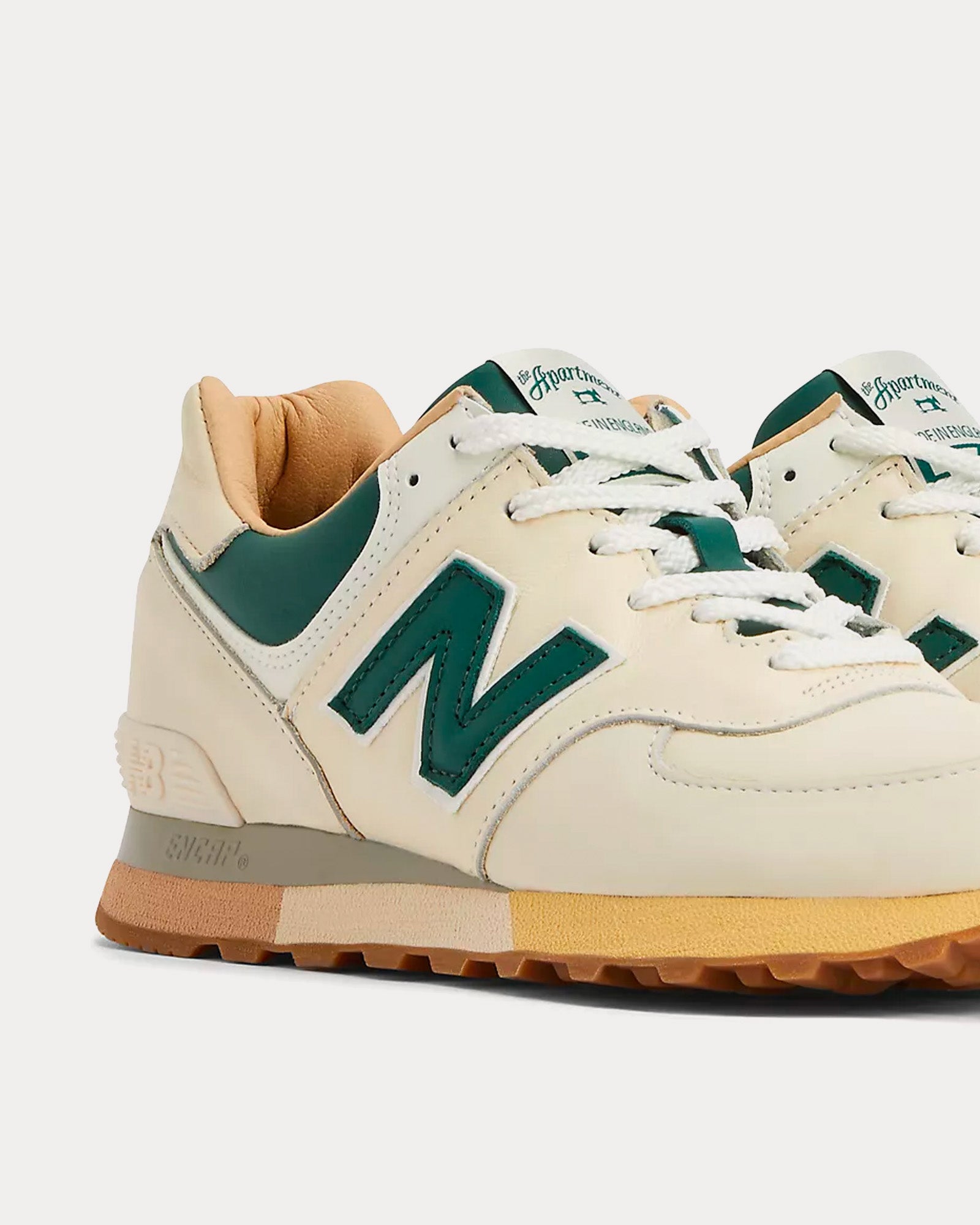 New Balance x The Apartment - MADE in UK 576 Antique White / Evergreen / London Fog Low Top Sneakers