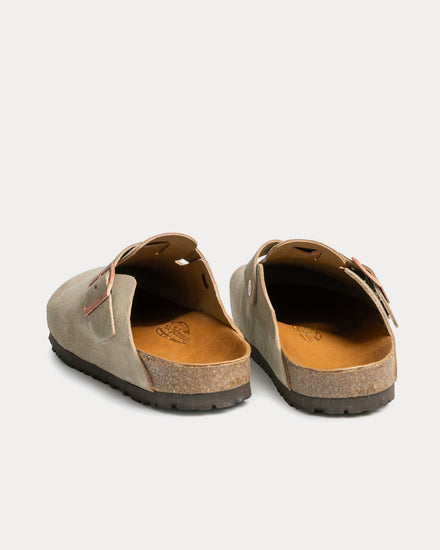 The Real McCoy's Foot-Support Leather Taupe Clogs - 3