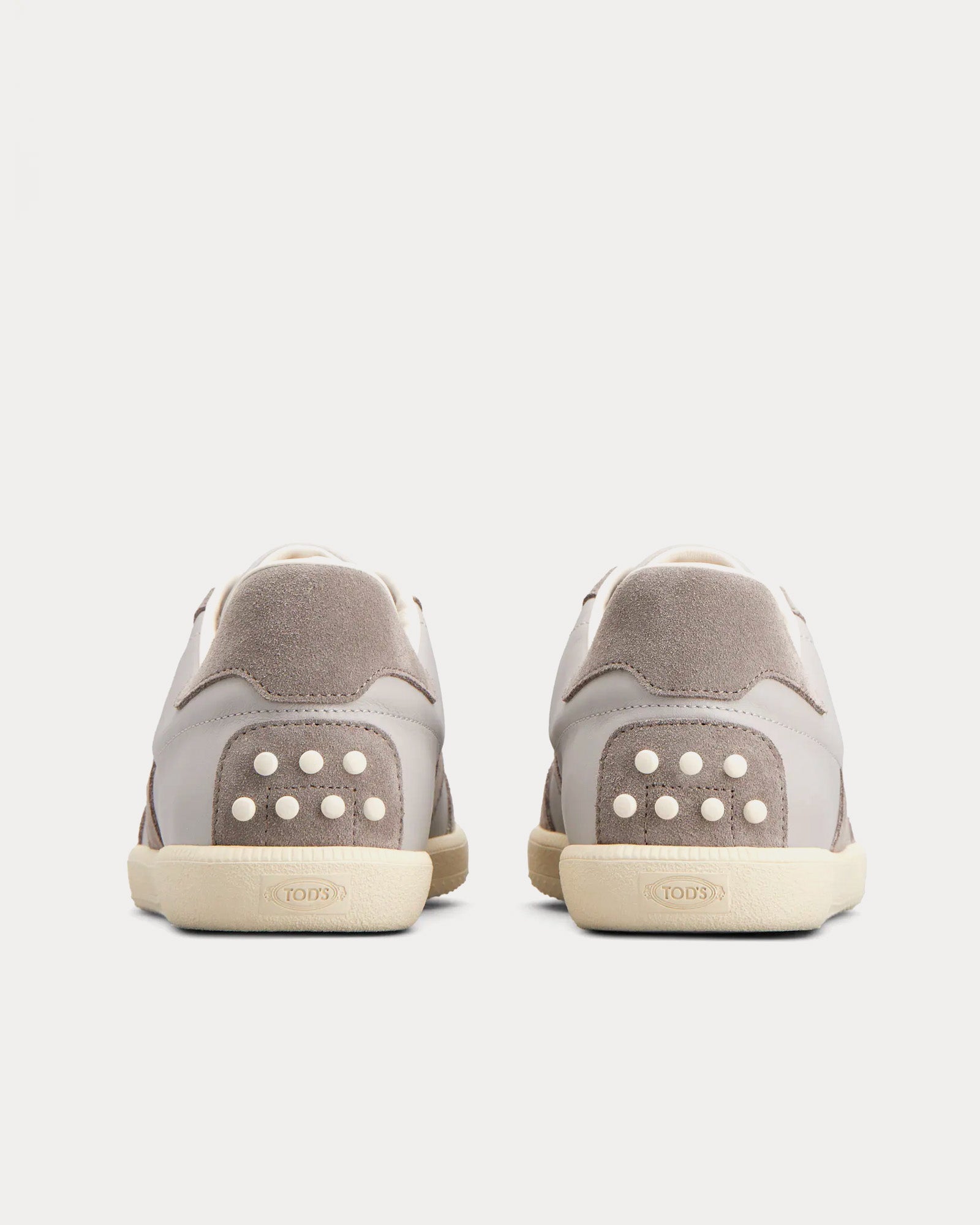 Tod's - Rubber-Trimmed Leather & Suede Grey Low Top Sneakers