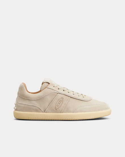 Tod's Tabs Suede Beige Low Top Sneakers - 1