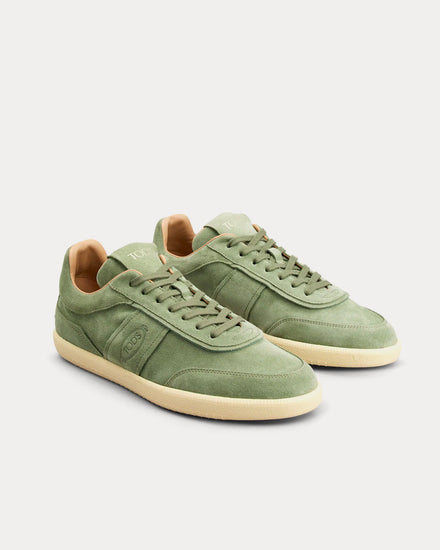 Tod's Tabs Suede Green Low Top Sneakers - 2