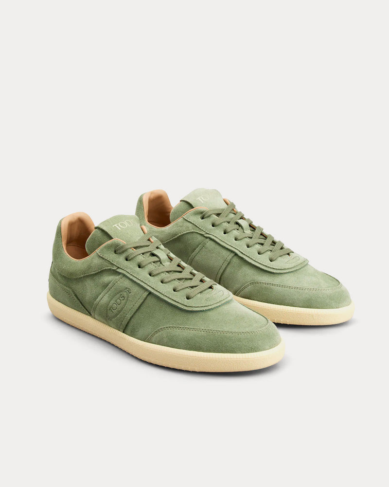 Tod's Tabs Suede Green Low Top Sneakers - 2
