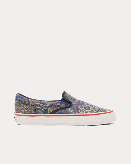 Vans x Nigel Cabourn OG Classic LX Blue Slip On Sneakers - 1