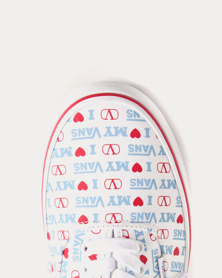 Valentino x Vans Fabric Trainer with Valentino Vans Love Print White Low Top Sneakers - 5