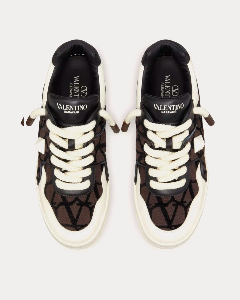 Valentino Men's ONE STUD XL Nappa Leather & Toile Iconographe