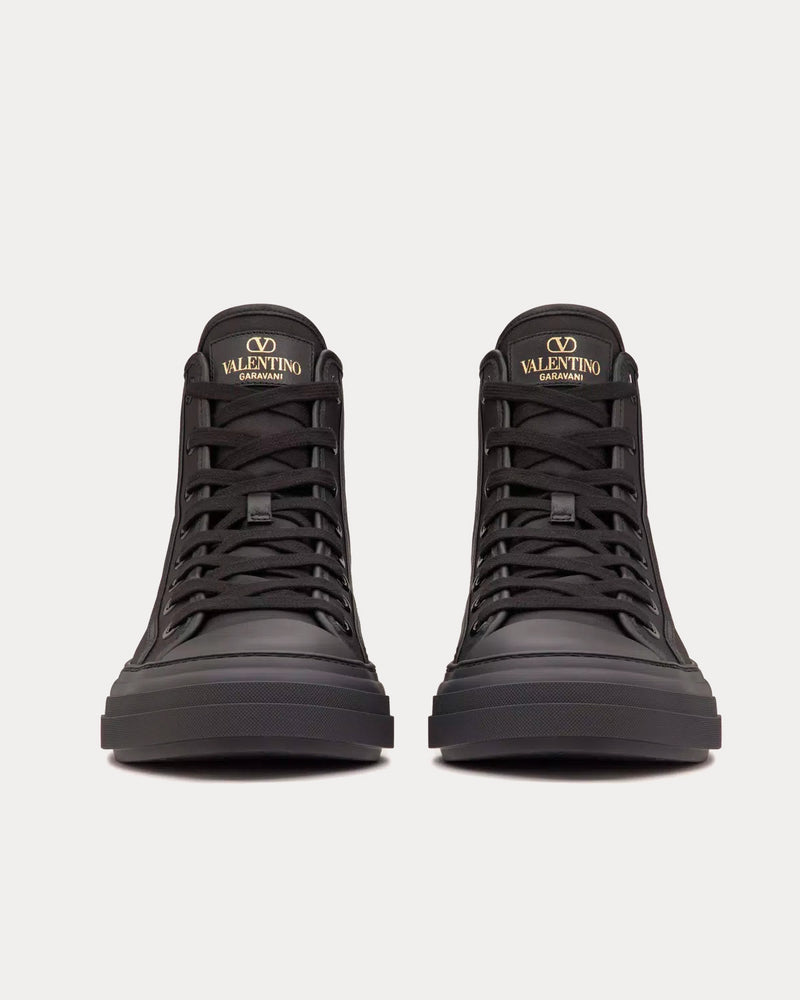 Valentino Men's Totaloop Nylon / Leather Black High Top