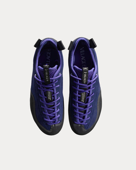 Village PM 1PM Suede Navy Purple / Natural Black Low Top Sneakers - 2