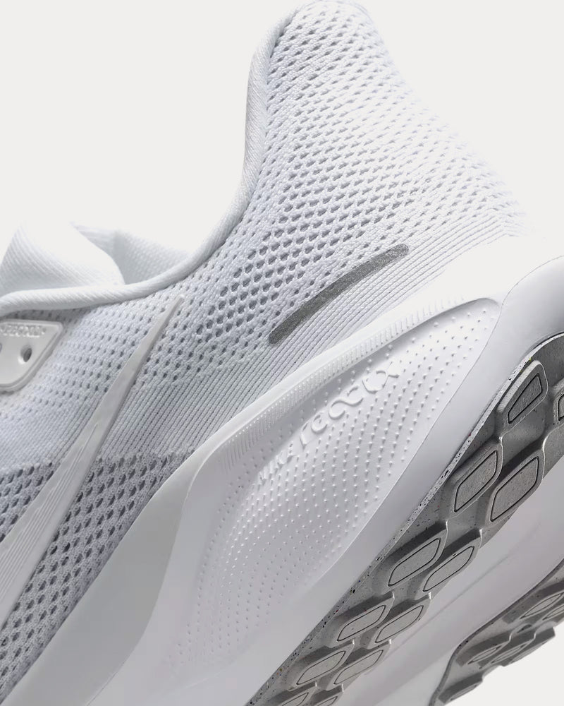 Nike Pegasus 41 White / Pure Platinum / Metallic Silver / White Running Shoes - 5