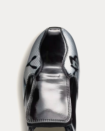 Y-3 F50 AOP Silver Metallic / Black / Utility Black Slip On Sneakers - 6