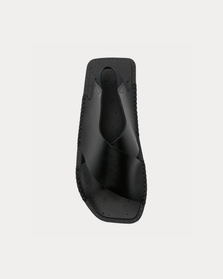 Y-3 Leather Black Sandals - 2