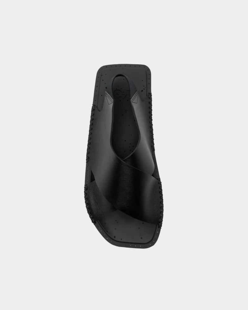 Y-3 Leather Black Sandals - 2
