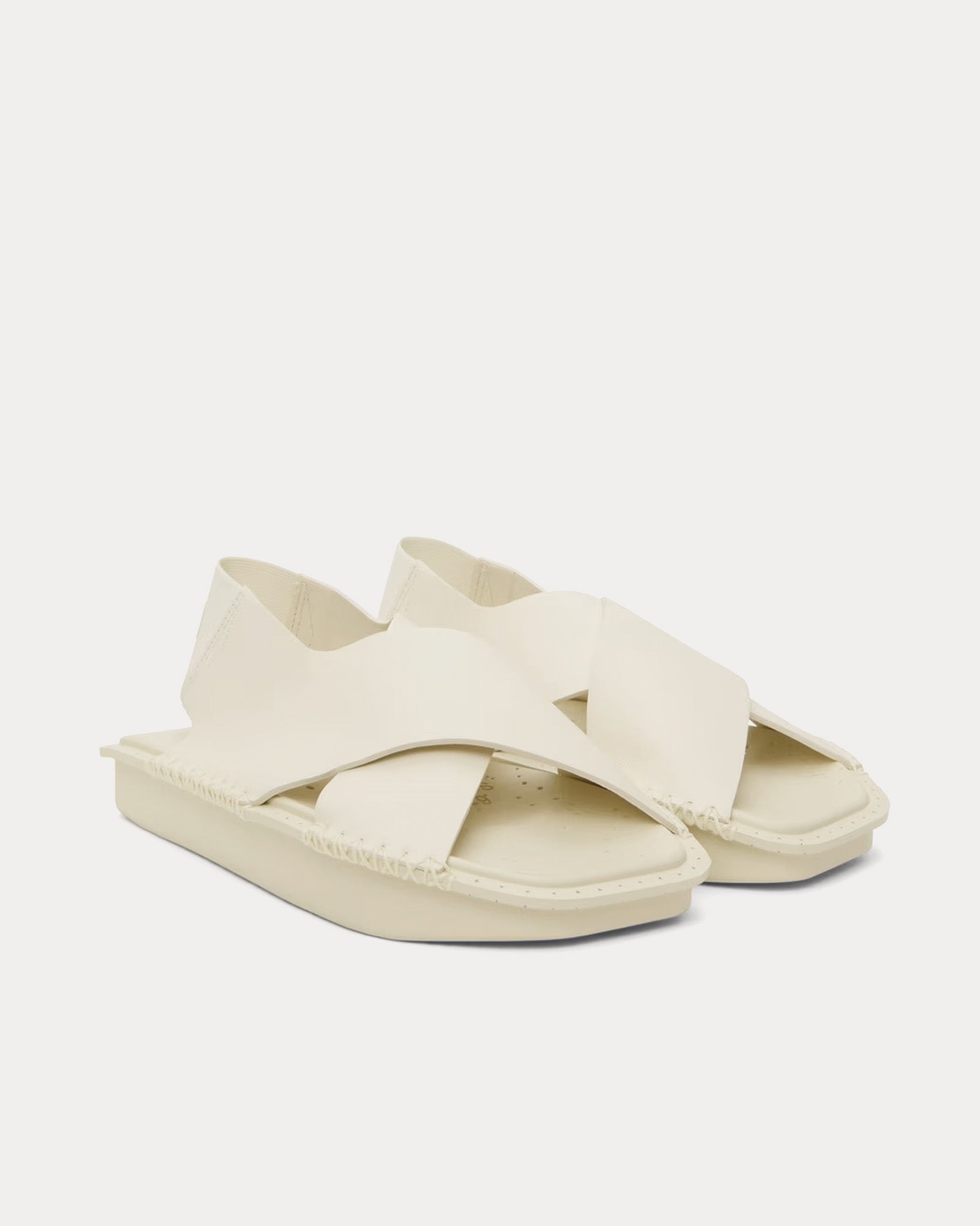 Y-3 - Leather Cream White Sandals