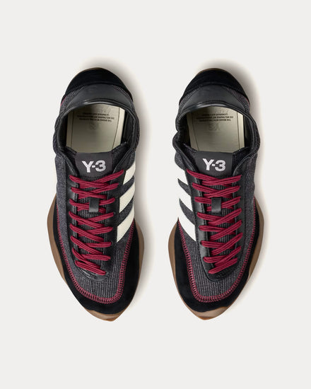 Y-3 Tokyo Warped Black / Active Maroon / Gum Low Top Sneakers - 2