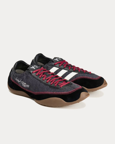 Y-3 Tokyo Warped Black / Active Maroon / Gum Low Top Sneakers - 3