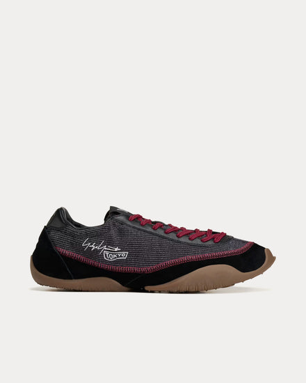 Y-3 Tokyo Warped Black / Active Maroon / Gum Low Top Sneakers - 1