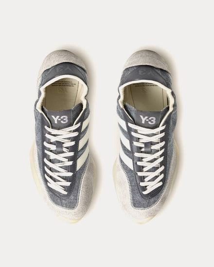Y-3 Tokyo Warped Grey Five / Light Solid Grey / Off White Low Top Sneakers - 2