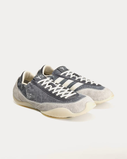 Y-3 Tokyo Warped Grey Five / Light Solid Grey / Off White Low Top Sneakers - 3