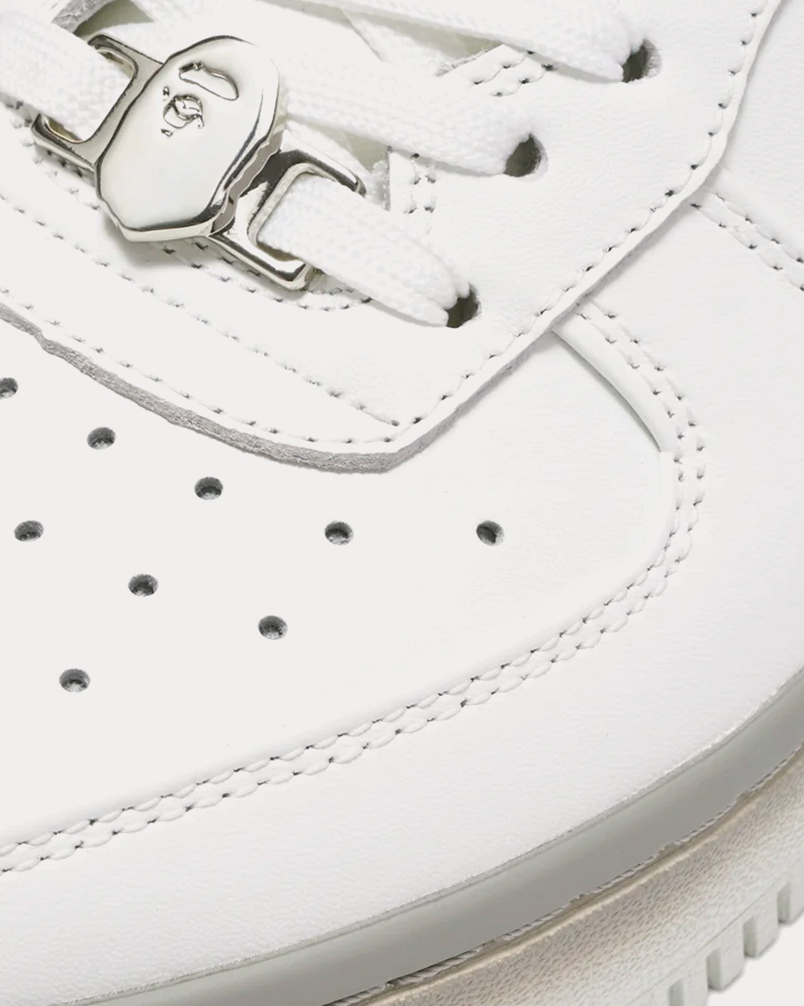A Bathing APE - Bape Sta #5 White / Grey Low Top Sneakers