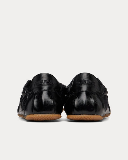 Abra Ballerina Leather Black Low Top Sneakers - 4