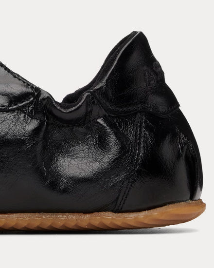 Abra Ballerina Leather Black Low Top Sneakers - 5