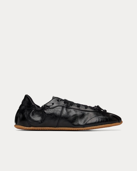 Abra Ballerina Leather Black Low Top Sneakers - 1