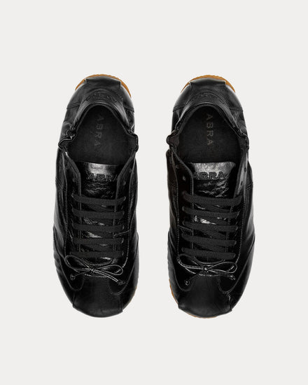 Abra Ballerina Leather Black Low Top Sneakers - 2