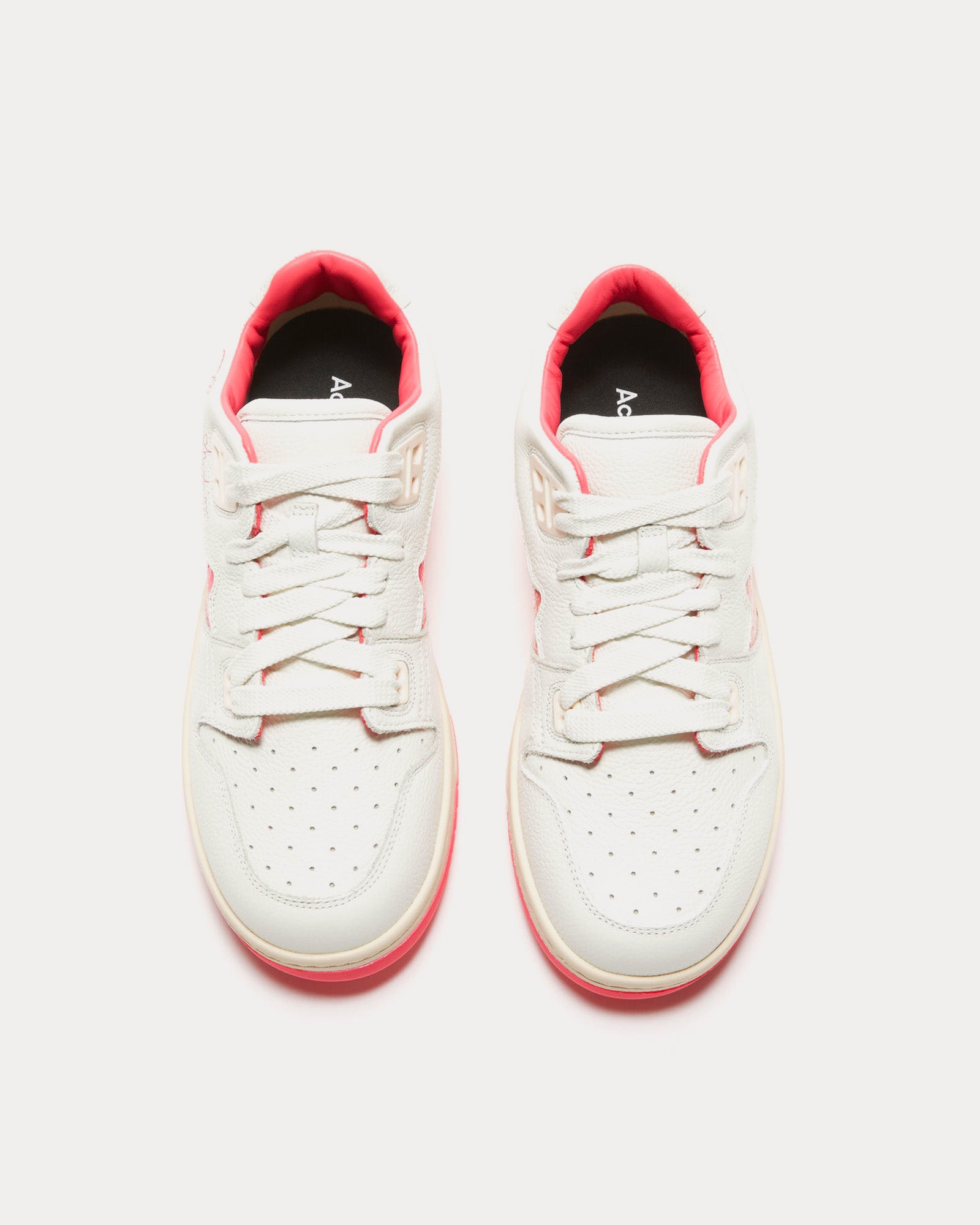 Acne Studios - 08sthlm Basketball White / Electric Pink Low Top Sneakers