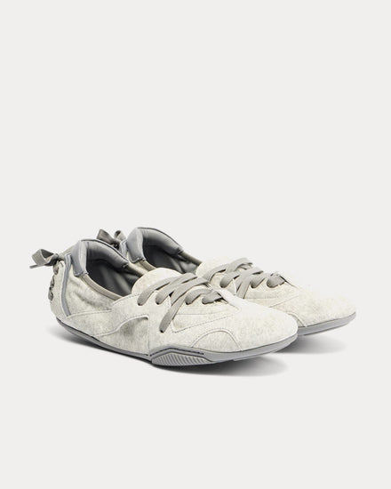 Acne Studios Ballerina Lace-Up Grey Slip On Shoes - 2