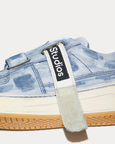 Acne Studios Women's Steffey Cities Velcro Strap Midnight Blue Low