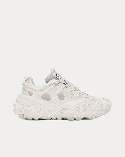 Acne Studios Boltzer Tumbled Chunky Mesh White Low Top Sneakers - 1