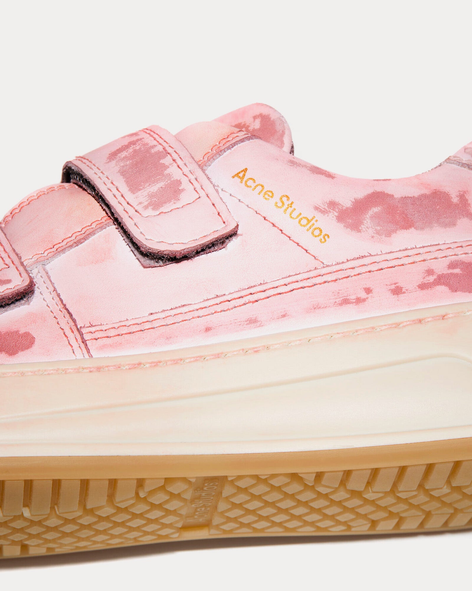 Acne Studios - Steffey Cities Velcro Strap Antique Pink Low Top Sneakers