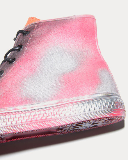 Acne Studios Ballow Tag Sprayed Red / Black High Top Sneakers - 3