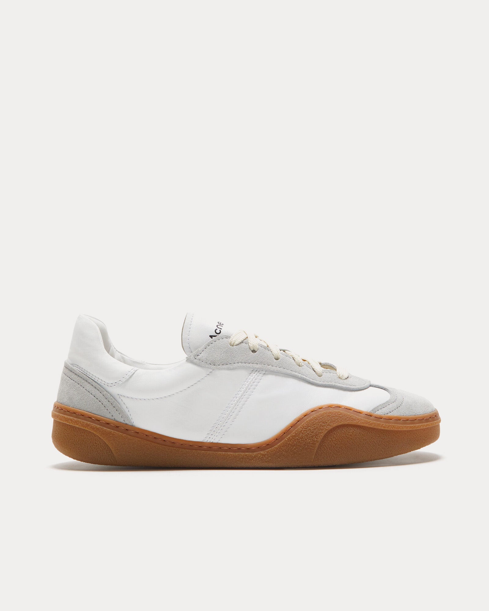 Acne Studios - Bars Lace-Up White / Brown Low Top Sneakers